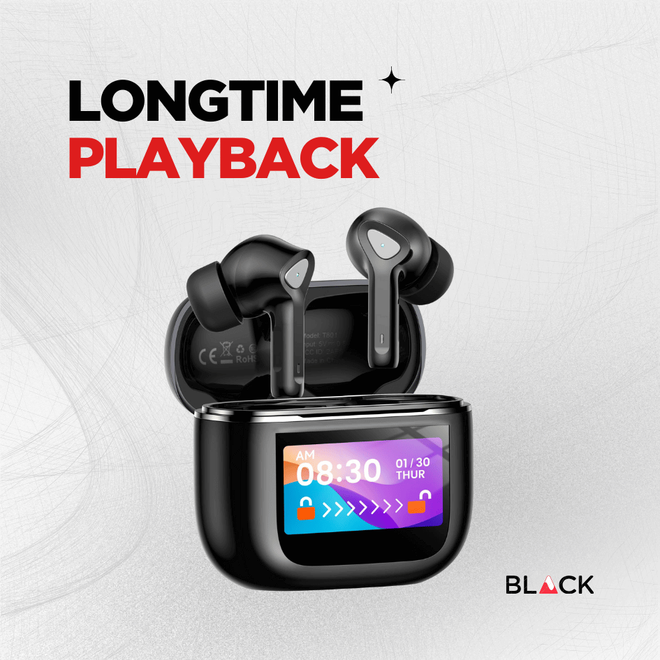 BLACK BassBuds 2 True Wireless (TWS) Earbuds with Smart Touch Screen, Upto 30H Playtime, 1 Yr Warranty BLACK BassBuds 2 True Wireless (TWS) Earbuds with Smart Touch Screen, Upto 30H Playtime, 1 Yr Warranty